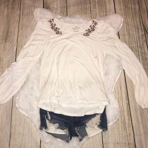 NWOT • AEO • Soft and Sexy Embroidered Top